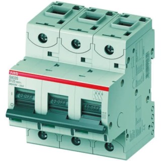ABB High Performance S800S Miniature Circuit Breaker, 3-Pole, 63A, Type B, 690V AC, 250V DC, 50 kA 2CCS863001R0635 S803S-B63