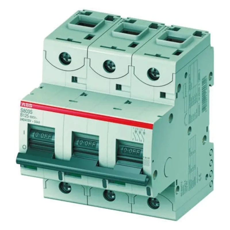 ABB High Performance S800S Miniature Circuit Breaker, 3-Pole, 63A, Type B, 690V AC, 250V DC, 50 kA 2CCS863001R0635 S803S-B63