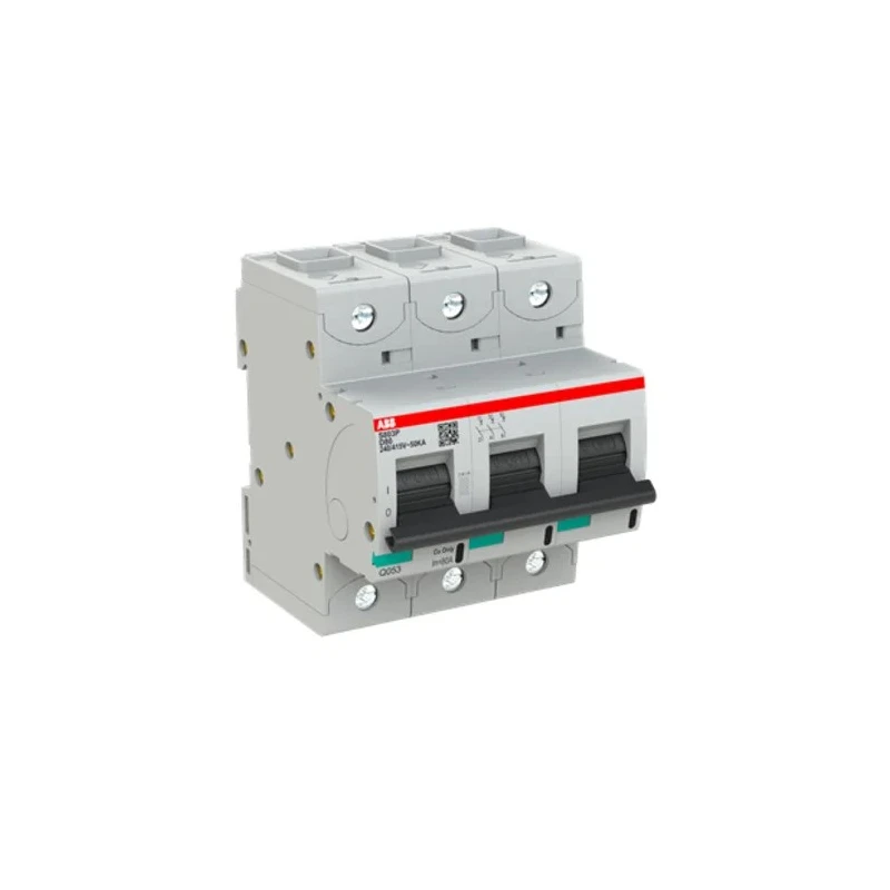 ABB High Performance S800S Miniature Circuit Breaker, 3-Pole, 80A, Type D, 690V AC, 250V DC, 50 kA Breaking 2CCG001244R0001