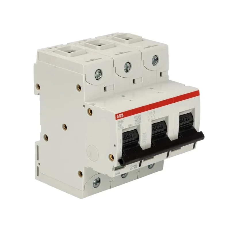 ABB High Performance S800S Miniature Circuit Breaker, 3-Pole, 80A, Type C Tripping, 690V AC, 250V DC, 50kA 2CCG001232R0001