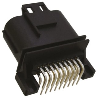 JAE Waterproof Right Angle Through Hole PCB Header 18 Contacts 2.5 mm Pitch 2 Row Shrouded MX23A 