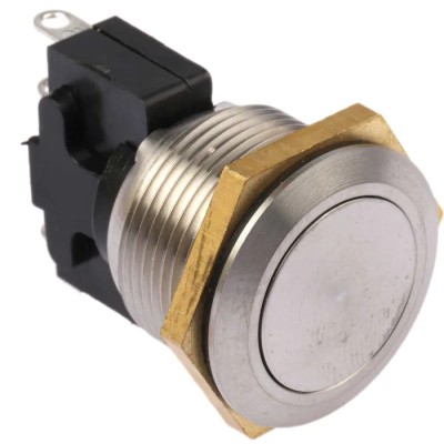NEUTRAL 76-95 Series Vandal Resistant Momentary Push Button Switch Panel Mount SPDT 19.2 mm Cutout IP67 250V AC 76-9510/4044