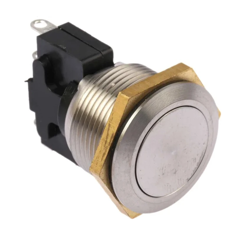 NEUTRAL 76-95 Series Vandal Resistant Momentary Push Button Switch Panel Mount SPDT 19.2 mm Cutout IP67 250V AC 76-9510/4044