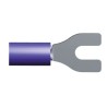 TE Connectivity PLASTI-GRIP Insulated Fork Terminal, 16 AWG to 14 AWG, M3.5 Stud Size, Vinyl Blue 34165