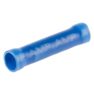 TE Connectivity PLASTI-GRIP Butt Splice Connector Blue Insulated Vinyl 14 AWG Copper Tin Contact 34071