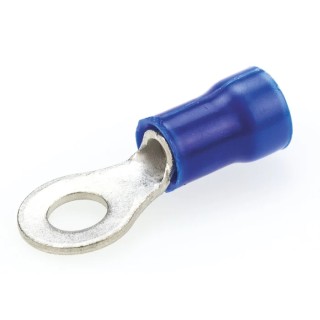 RS PRO PLASTI-GRIP Insulated Crimp Ring Terminal M4 Stud Size 16 AWG 14 AWG Wire Size Blue 34160