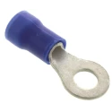 RS PRO PLASTI-GRIP Insulated Crimp Ring Terminal M4 Stud Size 16 AWG 14 AWG Wire Size Blue 34160