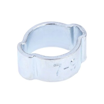 RS PRO Steel O Clip Zinc Plated Steel Hose Clamp 7mm-9mm ID 436-386