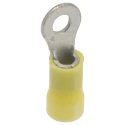 RS PRO PLASTI-GRIP Insulated Crimp Ring Terminal M4 Stud Size 12 AWG to 10 AWG Wire Yellow 34853