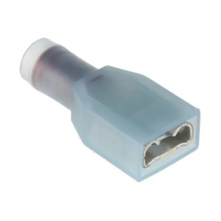 RS PRO PIDG FASTON .250 Blue Insulated Female Spade Connector Crimp 6.35 x 0.81 mm Tab Size 13 AWG to 12 AWG 735160