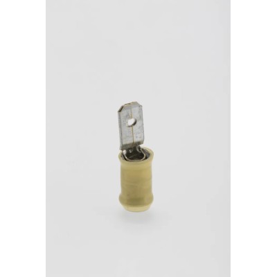 RS PRO PIDG FASTON .250 Yellow Insulated Male Spade Connector, Crimp, 6.35 x 0.81 mm Tab Size 11 AWG to 10 AWG 141085-2