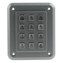 Storm IP65 12 Key Die Cast Zinc Keypad 4x3 Layout Silver Housing 
