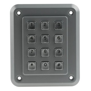 Storm IP65 12 Key Die Cast Zinc Keypad 4x3 Layout Silver Housing 