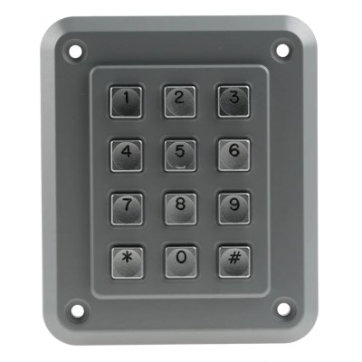 Storm IP65 12 Key Die Cast Zinc Keypad 4x3 Layout Silver Housing 