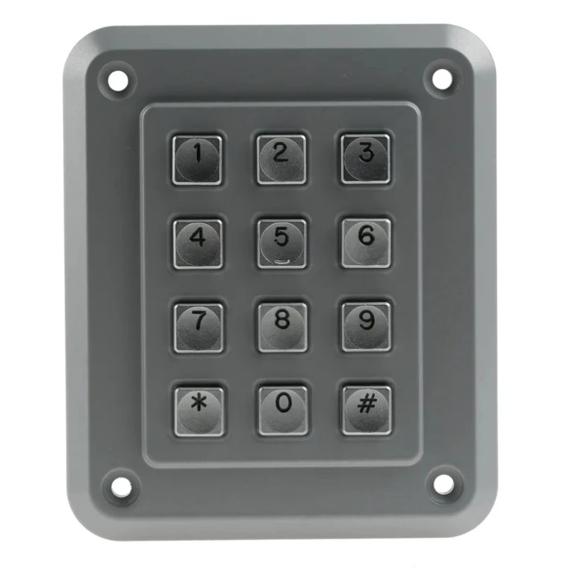 Storm IP65 12 Key Die Cast Zinc Keypad 4x3 Layout Silver Housing 