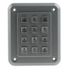 Storm IP65 12 Key Die Cast Zinc Keypad 4x3 Layout Silver Housing
