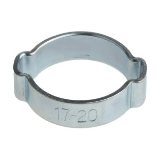 RS PRO Steel O Clip Hose & Jubilee Clip 8.5mm Width 17-20mm ID Zinc Plated Steel 436-437
