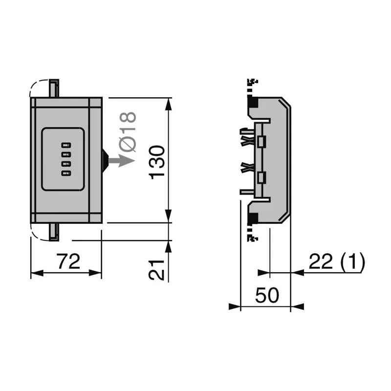 Schneider Electric Cable Trunking Accessory Canalis Series Fuse Isolator 16A 230-500V KNB16CF2