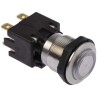 Schurter MSM LA 19 Series Illuminated Push Button Switch, Latching, Panel Mount, DPDT, Blue LED, IP64 1241.6824.1124000