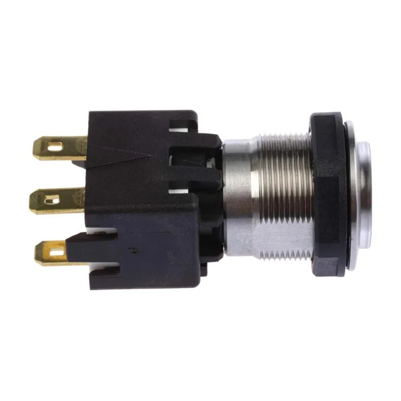 Schurter MSM LA 19 Series Illuminated Push Button Switch, Latching, Panel Mount, DPDT, Blue LED, IP64 1241.6824.1124000