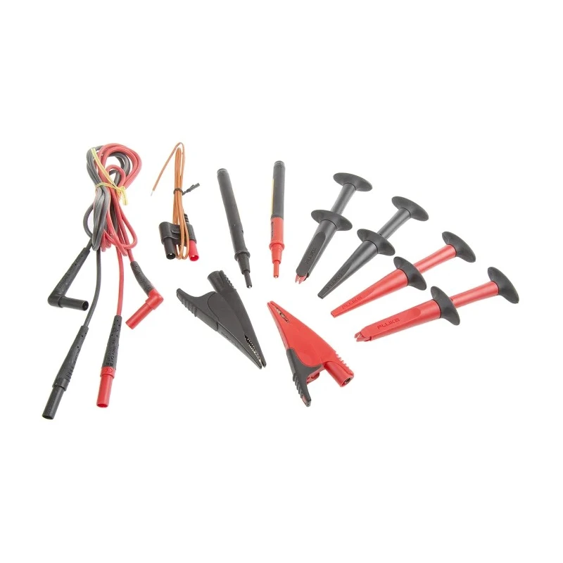 Fluke Industrial Test Lead Kit with Hook Clip, Shrouded 4 mm, Crocodile Clip, Operating Temperature -40°C to 260°C TLK289