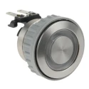 Schurter Illuminated Push Button Switch, Latching, Panel Mount, 22 mm Cutout, DPDT, Blue LED, IP40, 125 V 1241.6834.1124000