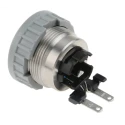 Schurter Illuminated Push Button Switch, Latching, Panel Mount, 22 mm Cutout, DPDT, Blue LED, IP40, 125 V 1241.6834.1124000