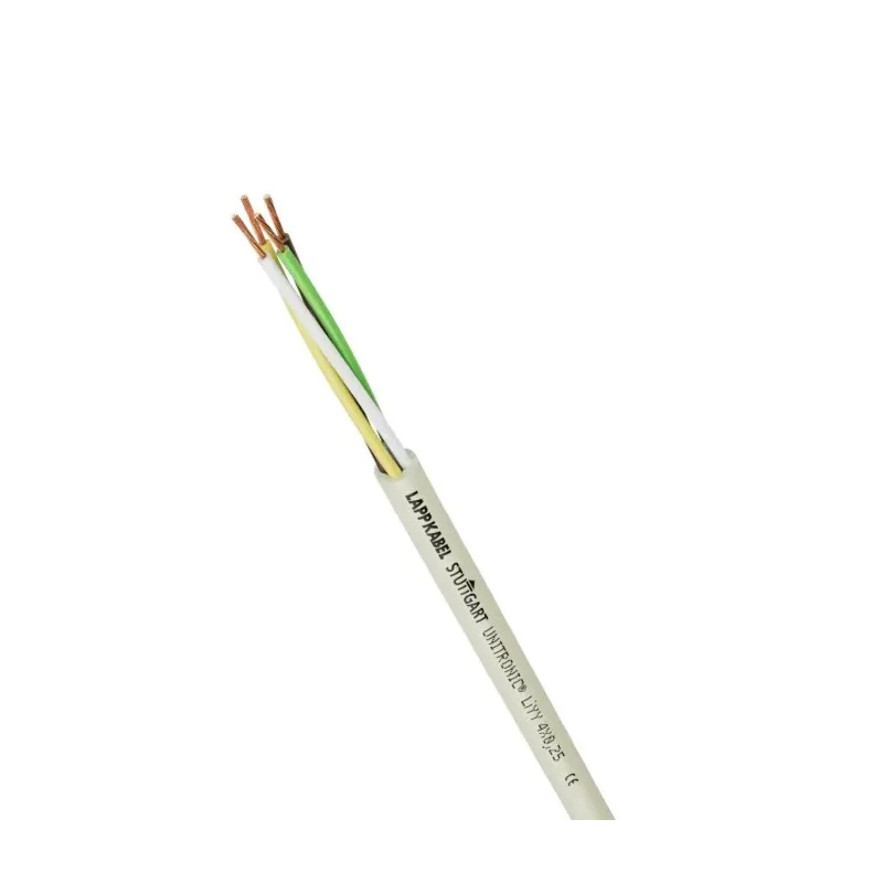 Lapp UNITRONIC LiYY Control Cable 7 Cores 18 AWG Stranded Copper Conductor Grey Polyvinyl Chloride Sheath 50m 0028607-50