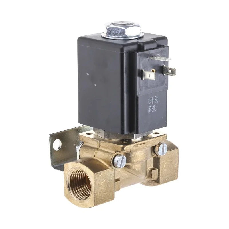 Burkert Solenoid Valve 2 Port Normally Closed Brass Body Threaded 24V DC 1/2 in G 089404