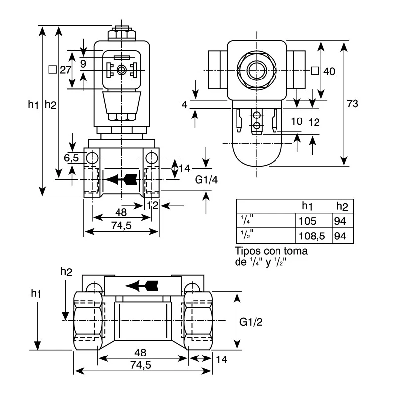 Burkert Solenoid Valve 2 Port Normally Closed Brass Body Threaded 24V DC 1/2 in G 089404