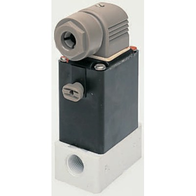 Burkert 2 Port NC Polypropylene Solenoid Valve 110V AC 1/4 in G Orifice 5mm 088468