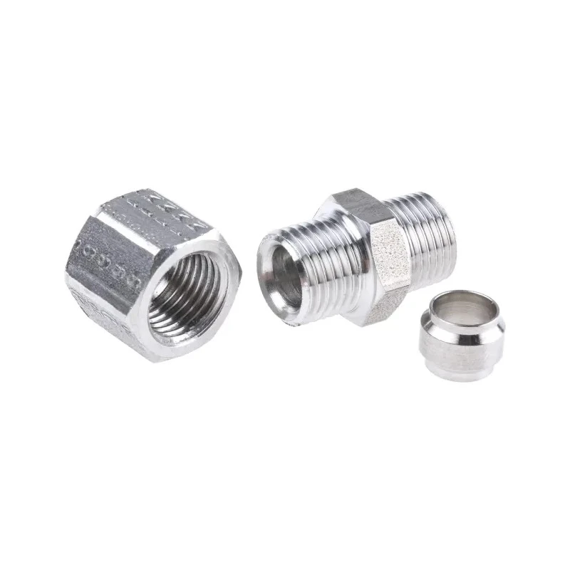 Legris Stainless Steel Pipe Fitting Straight Hexagon Coupler Male BSP 1/8 in 1805 06 10