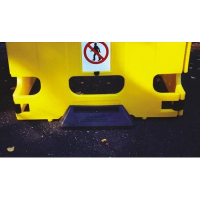 Addgards Black Rubber Safety Barrier Base, Barrier Base Sub Type BAWS
