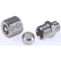 Legris Stainless Steel Pipe Fitting Straight Hexagon Coupler Male BSP 1/8 in 1805 08 10