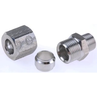 Legris Stainless Steel Pipe Fitting Straight Hexagon Coupler Male BSP 1/8 in 1805 08 10