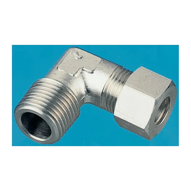 Legris Stainless Steel Pipe Fitting 90° Hexagon Elbow Male BSPT 1/8 in 1809 06 10