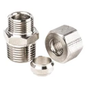 Legris Stainless Steel Pipe Fitting Straight Hexagon Coupler Male BSP 1/2 in 1805 12 21