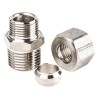 Legris Stainless Steel Pipe Fitting Straight Hexagon Coupler Male BSP 1/2 in 1805 12 21