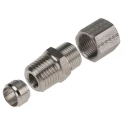 Legris Stainless Steel Pipe Fitting Straight Hexagon Coupler Male BSP 1/4 in 1805 08 13