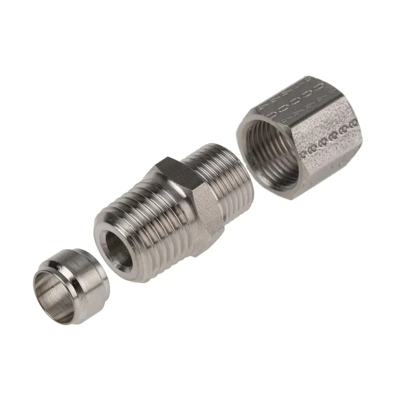 Legris Stainless Steel Pipe Fitting Straight Hexagon Coupler Male BSP 1/4 in 1805 08 13