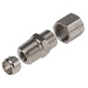 Legris Stainless Steel Pipe Fitting Straight Hexagon Coupler Male BSP 1/4 in 1805 08 13