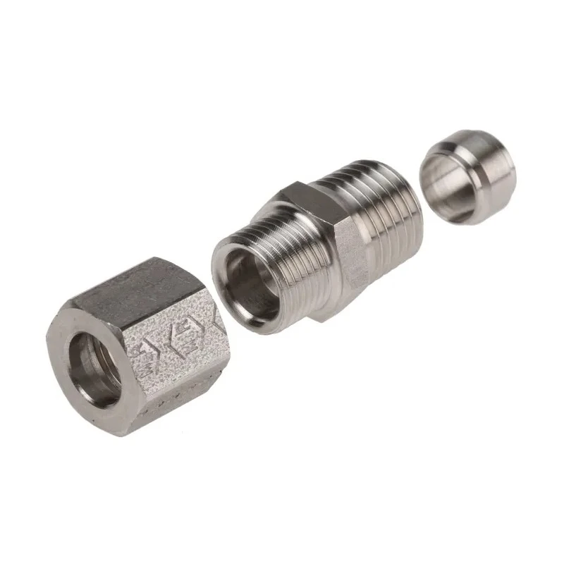 Legris Stainless Steel Pipe Fitting Straight Hexagon Coupler Male BSP 1/4 in 1805 08 13
