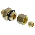 Legris Pneumatic Brass Pipe Fitting Compression Coupler Male G 1/4 in to Female Metric 6 mm 0101 06 13