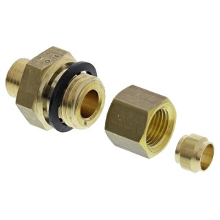 Legris Pneumatic Brass Pipe Fitting Compression Coupler Male G 1/4 in to Female Metric 6 mm 0101 06 13