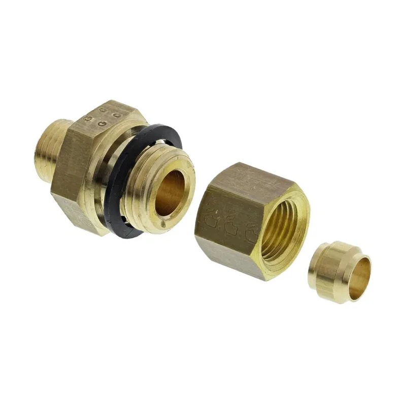 Legris Pneumatic Brass Pipe Fitting Compression Coupler Male G 1/4 in to Female Metric 6 mm 0101 06 13