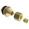 Legris Pneumatic Brass Pipe Fitting Compression Coupler Male G 1/4 in to Female Metric 6 mm 0101 06 13