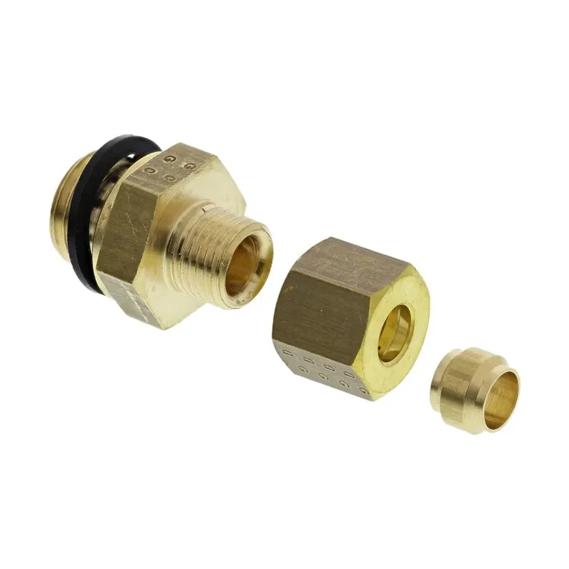 Legris Pneumatic Brass Pipe Fitting Compression Coupler Male G 1/4 in to Female Metric 6 mm 0101 06 13