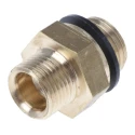 Legris Pneumatic Brass Pipe Fitting Compression Coupler Male G 1/4 in to Female Metric 8 mm 0101 08 13