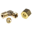 Legris Pneumatic Brass Pipe Fitting Compression Compression Elbow Male BSPT 1/8 in to Female Metric 6 mm 0109 06 10