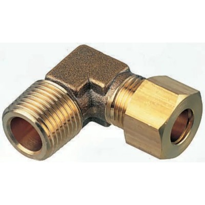Legris Pneumatic Brass Pipe Fitting Compression Elbow Male BSPT 1/8 in to Female Metric 8 mm 0109 08 10